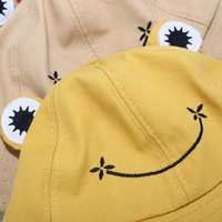 Chapeau de pêcheur avec motif de grenouille de dessin animé mignon, chapeau de visière en coton pour l'extérieur, pour étudiants, couples, couleurs personnalisables et mode unisexe