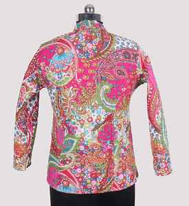 Chaqueta Kantha Nueva de Algodón Estampado Reversible Hecha a Mano, de Secado Rápido, Estilo Boho, Bordada, para - Product Image 5