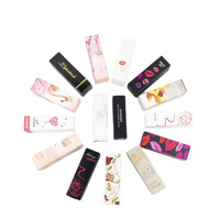 Bajo moq Totalmente personalizado Diseño uno a uno Caja de lápiz labial mate brillante de lujo Tubos de brillo de labios Caja de embalaje con logotipo COSMET BOX