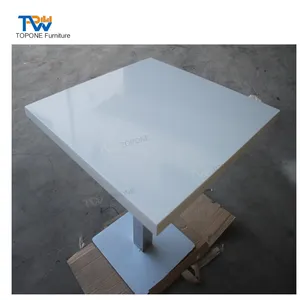 Furnitur ruang makan logam desain baja tahan karat, set meja makan atasan marmer meja makan emas dan putih