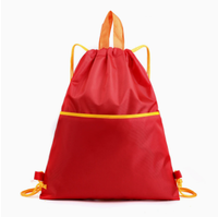 Sac à dos à cordon de serrage imperméable grande capacité pour enfants, doublure en polyester écologique, portable, logo personnalisé, usage quotidien