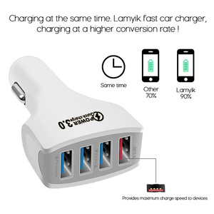 อะแดปเตอร์ชาร์จเร็วในรถยนต์แบบ USB <span class=keywords><strong>4</strong></span>พอร์ตสำหรับ iPhone 13 12 11 Pro Xiaomi Huawei ที่ชาร์จในรถยนต์และโทรศัพท์มือถือ - Product Image 6