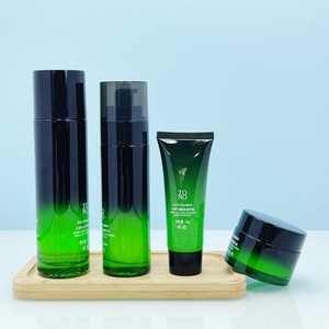 Wholesale 30ml 50ml 100ml Cosmetic Packaging Container Set Red <b>Empty</b> Skincare Lotion Glass Bottle - Product Image 4