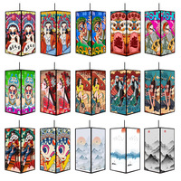 Lampe suspendue carrée en tissu chinois LED étanche, 2 pièces, style antique, lumière décorative pour restaurant de fondue, fête, intérieur