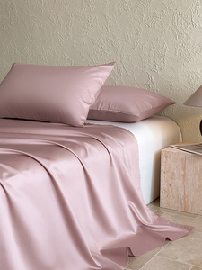 Ensemble de literie en coton confort personnalisé 4 pièces 100% certifié 300T Queen & King tailles draps cousus marron en gros - Product Image 6