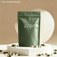 Sacs d'emballage pour aliments pour animaux de compagnie personnalisés en aluminium, scellés sur huit côtés, avec fermeture éclair, pour collations.
