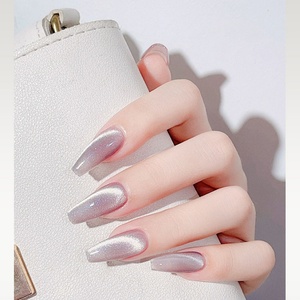 Kit de vernis à ongles non toxique 15 ml avec perles de verre effet œil de chat, sans HEMA, style français, conditionnement en flacon liquide pour salon - Product Image 4