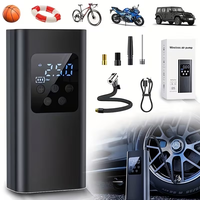 Gonfleur de pneus électrique sans fil 6000mAh, gonfleur intelligent automatique rapide, adapté aux voitures, motos et vélos