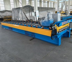 Kunden spezifische trapezförmig glasierte Fliesen walzen form maschine aus Metall wellpappe zur Herstellung von Dachplatten - Product Image 3