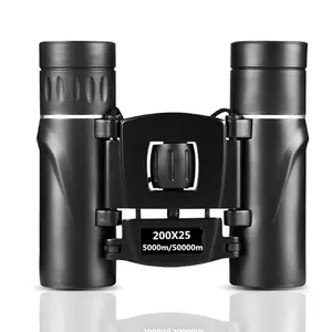 Mini Portable 200X25 Binoculars Long Range Powerful HD Professional Telescope with phone clip for Low Light Hunting Camping