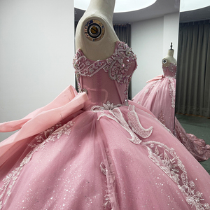 Magnifique <span class=keywords><strong>robe</strong></span> <span class=keywords><strong>de</strong></span> bal rose à épaules dénudées, ornée <span class=keywords><strong>de</strong></span> perles, pour filles, <span class=keywords><strong>robe</strong></span> <span class=keywords><strong>de</strong></span> Quinceañera, longueur au sol, traîne chapelle, dentelle, <span class=keywords><strong>robe</strong></span> <span class=keywords><strong>de</strong></span> <span class=keywords><strong>soirée</strong></span> <span class=keywords><strong>vintage</strong></span> - Product Image 4