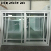 Ventana Corredera de UPVC Resistente a Impactos de Huracanes con Mosquitera, Ahorro de Espacio, Resistente a la Oxidación, Fácil de Instalar para Uso Doméstico