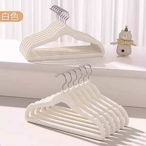 Flocked Clothes Hanger Non Slip Rectangle Hook Type For Children Baby Clothing Storage Drying Household Use - Product Image 3