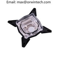 Para i3/i5/775/1150/1151/1155, 1156 plataforma común CPU de computadora transparente de enfriamiento de agua radiador refrigerado por bloque con LED