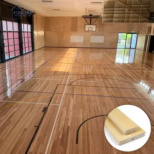 Guangdong Houten Sportvloeren Leverancier Luxe Basketbalveld Esdoorn Vloeren Voor Volleybalveld Indoor Sport Houten Vloeren