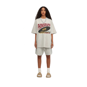 T-shirt uni QUATU pour homme, impression DTG directe sur vêtement, 305 g/m², coupe oversize, style streetwear, unisexe, épaules tombantes - Product Image 1
