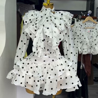 Ensemble jupe taille haute et chemise à manches évasées à volants, nouvelle mode automne 2026, vêtements féminins transfrontaliers Europe-Amérique