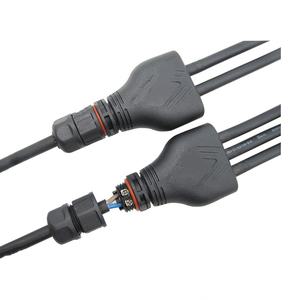 发光二极管驱动器电源模块2针电源电缆螺杆式公母IP68 y型防水插头 - Product Image 1