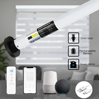 Stores enrouleurs motorisés automatiques à double couche occultantes compatibles Zigbee avec batterie au lithium intégrée, stores zébrés unis, contrôle via APP/WIFI