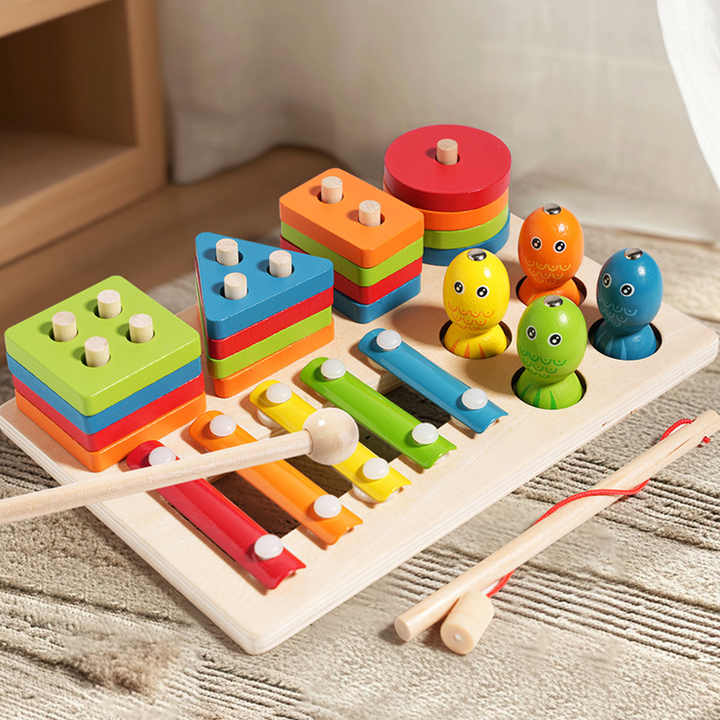 Muyindo Montessori Wood Blocks Puzzle Board Set For Toddler Preschool Kids, Learning - View #8