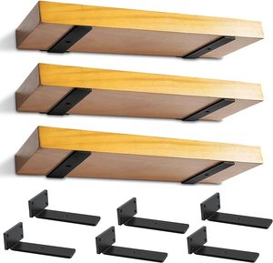 5 <span class=keywords><strong>inch</strong></span> nhiệm vụ nặng nề nổi đen kim loại L Kệ chân đế, cao cấp rắn thép Kệ hỗ trợ cho kệ - Product Image 1