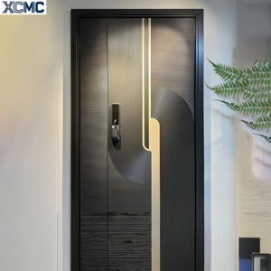 Porte en aluminium coulé de style minimaliste moderne, porte d'entrée en alliage d'aluminium avec fonction d'isolation thermique. - Product Image 2