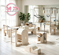 Ensemble de Pilates en bois d'érable MJD, 5 pièces, équipement de Pilates de qualité commerciale, adapté aux exercices de renforcement du tronc