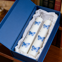 Bougie en bâton artisanale écologique en cire de soja et de paraffine à motifs pour la décoration de la maison en fêtes (Noël, Halloween, Pâques)