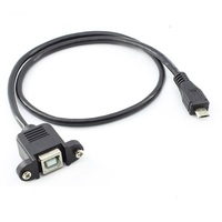 Câble d'imprimante USB 2.0 type B femelle à micro USB mâle 30cm 50cm à montage sur panneau