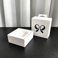 Kotak Headset Bluetooth Mewah TWS, Kotak Kemasan Earbud dengan Tab Gantung, Produsen Kotak Kertas Bebas Plastik, Desain Gratis