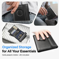 MiLi MiTag Duo: Cartera Inteligente para Pasaportes con Sistema Dual, Compatible con Find My de Google, Rastreador de Viaje con Control por Aplicación, Alternativa a AirTag