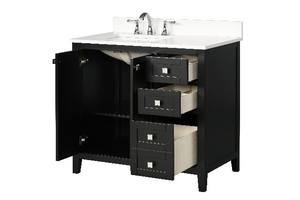 Meuble-lavabo moderne noir américain avec pièces de rechange offertes - Product Image 4