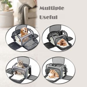 Havayolu onaylı <span class=keywords><strong>Pet</strong></span> kedi taşıyıcı köpek seyahat çantası genişletilebilir taraf Mat ile rahat alan evcil hayvanlar için iki kat alan yaratır - Product Image 6