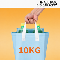 Sac isotherme non tissé de grande capacité à isolation thermique en papier d'aluminium de taille de logo personnalisé