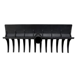 Râteau Paysager à Double Face à 12 Dents avec Manche Télescopique en Aluminium Réglable - Noir, Manche de 135 cm, Dents de 8 cm, Garantie 1 An - Product Image 2