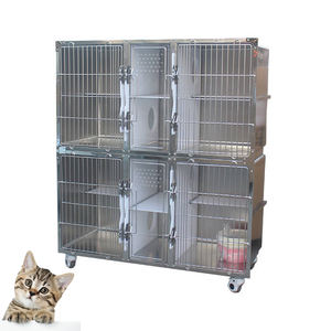 Mecanmed Usine de vente en gros <span class=keywords><strong>Cage</strong></span> combinée en acier inoxydable pour animaux de compagnie, hôpital vétérinaire, petits animaux, <span class=keywords><strong>cage</strong></span> pour chien - Product Image 1