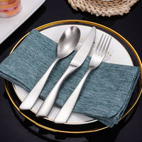 Ensemble de couverts de luxe modernes en acier inoxydable pour restaurant et mariage, vente en gros, couteaux, cuillères, fourchettes personnalisés