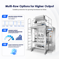 Machine d'emballage automatique multi-voies pour sachets de pâte et bandes liquides pour friandises pour animaux de compagnie