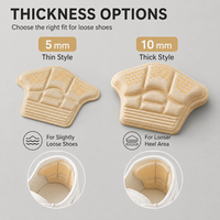 Coussinets adhésifs ergonomiques incurvés anti-frottement pour talon, en mousse tissée, avec points antidérapants, 5mm 10mm, pour baskets, mocassins et bottes décontractées