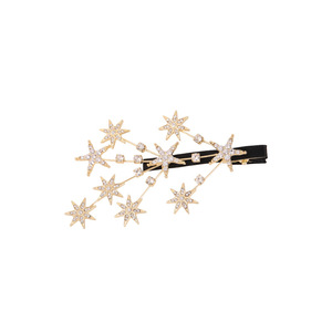 Horquilla para el pelo de lujo para <span class=keywords><strong>novia</strong></span>, ostentoso Accesorio metálico para el cabello, horquilla de estrella con diamantes de imitación de cristal, horquilla con clip, horquilla para el pelo de Rama, 2021 - Product Image 5