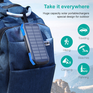 Nuevo producto 2025 OEM logo Teléfono móvil Paquete de batería de respaldo Cargador Portátil 16000mAh Bancos de energía solar inalámbricos de alta capacidad - Product Image 5