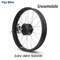 20/26 pouces 700C motoneige moteur à courant continu 36V 48V 500W contrôleur de moteur sans balais neige vélo Cassette vis roue de moteur arrière