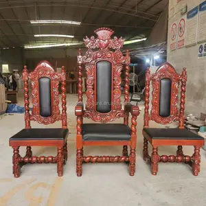 Productos personalizados para iglesia, Pastor, funda suave, cojín para asiento, respaldo alto, sillas de iglesia de madera de lujo