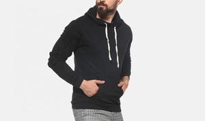 Sweat-shirts et sweats à capuche d'hiver pour hommes sur mesure, en polyester/coton uni, séchage rapide, respirant, teinture unie - Product Image 5