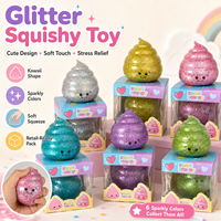 Produit phare : Jouet anti-stress souple et moelleux en forme de caca pailleté, grande taille, en maltose, à rebond lent, mignon, dessin animé, cadeau pour enfants