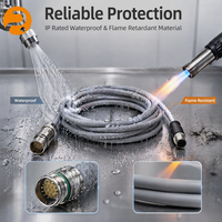 Câble Connecteur Circulaire ROMTRONIC M23 M12, Fil Flexible PUR, Étanche IP67, 300V DC/600V AC, -40~+90, 2 Cœurs pour Robot Servo