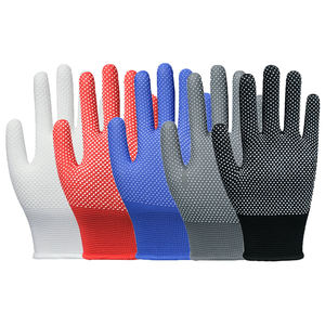 Guantes de Poliéster Tejido Sin Costuras con Puntos de PVC Antideslizantes, Guantes de Seguridad con Puño Elástico Reutilizables para Manipulación de Empaques y Construcción - Product Image 6