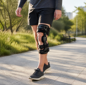 Rodillera profesional <span class=keywords><strong>de</strong></span> doble articulación <span class=keywords><strong>para</strong></span> recuperación <span class=keywords><strong>de</strong></span> osteoartritis, LCA y LCM, con soporte lateral ajustable <span class=keywords><strong>para</strong></span> rehabilitación postoperatoria, CE - Product Image 3