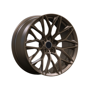 Rust-proof 19 20 21 Inch Rim Forged Wheel 5x112 5x114.3 PCD Multi Spoke Matt Bronze Surface Lightweight Wheel Hub - Product Image 1