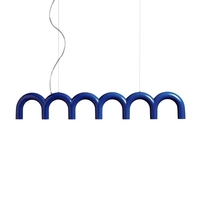Lustre de salle à manger en forme de U Orange New Tennessee Memphis, style design nordique, luminaire de showroom pour îlot de cuisine et bar aquatique